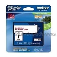 Brother Tze-252 Tape24Mm Red On White Laminated