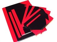 Cumberland Red  Black Gloss Notebook A4 200 Pages