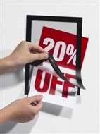 Durable Magaframe Sign Holder Adhesive Back A5 Black Pack 2