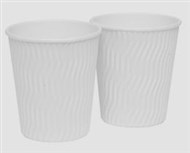 Ripple Double Wall Coffee Cup 237Ml 8Oz White Box 500