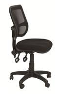Rapidline Em300 Mesh Chair Medium Back Fabric Seat Black