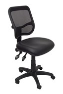 Rapidline Em300 Mesh Chair Medium Back Pu Seat Black