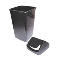 Italplast I 180Dg Plastic Waste Bin 32 Litre Grey