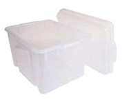 Italplast I 300 Storage Box With Rollers Clear 48 Litre