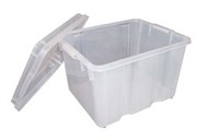 Italplast I 301 Storage Box With Lid Clear 48 Litre