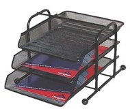 Italplast I 340 Wire Mesh 3 Tier Document Tray Black