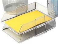 Italplast I 351 S Wire Mesh Single Document Tray Silver