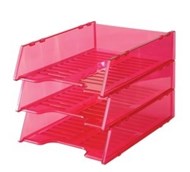 Italplast I 60Tpk Multi Fit Document Tray Tint Pink