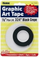 Crepe Liner Tape 3Mm Black
