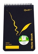 Quill Q563A Note Book Pp Cover Spiral Bound 200Mmx127Mm Top Opening 200 Pages Made From Fsc Certified Paper
