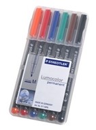 Staedtler Lumocolor Ohp Markers Permanent Medium Wallet 6