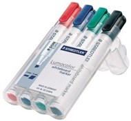 Staedtler 351WP4  Lumocolor Whiteboard Marker Bullet Wallet 4