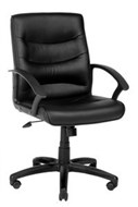 Ys Design Star Executive Medium Back Chair Pu Black