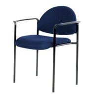 Ys Design Visitors Chair With Arms Blue