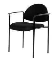 Ys Design Visitors Chair With Arms Black