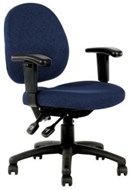 Ys Design Tasman Clerical Chair Medium Back With Arms Blue