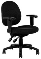 Ys Design Tasman Clerical Chair Medium Back With Arms Black