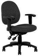 Ys Design Tasman Clerical Chair Medium Back With Arms Grey