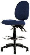 Ys Design Tasman Draughtsman Chair Medium Back Blue