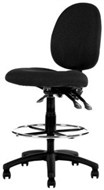 Ys Design Tasman Draughtsman Chair Medium Back Black