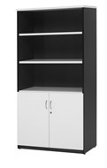 Ys Design Oxley Storage Cupboard Half Door 900 X 450 X 1800Mm White Ironstone