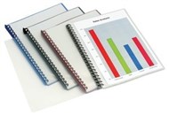 Marbig Refillable Display Book A4 20 Pocket Blue W/Clear Front