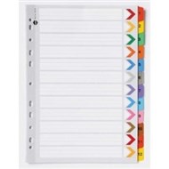 Marbig Dividers Index A4 Colour 1-12 Tab