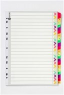 Marbig Dividers Reinforced Board A4 Fluoro A-Z