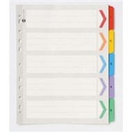 Marbig Dividers Index Extra Wide A4 Colour 1-5 Tab