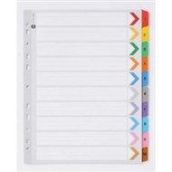 Marbig Dividers Index Extra Wide A4 Colour 1-10 Tab