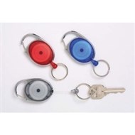 Rexel Retractable Key Holder Snap Lock Red