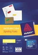 Avery 35942 L7162Fy Laser Labels Fluorescent Yellow 16 Per Sheet Pack 25