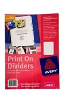 Avery 920192 L7420-5 Print On Dividers Laser 5 Part 4 Sets