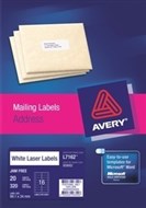 Avery 952002 L7162 Laser Labels Address 16 Labels Per Sheet White Pack 20