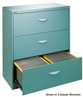 Brownbuilt 4 Drawer Lateral Filing Cabinet Silver Grey