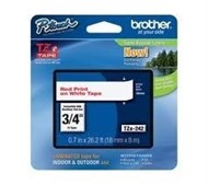 Brother Tze-242 Tape18Mm Red On White Laminated