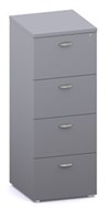 Ddk Accent Filing Cabinet 4 Drawer 465 X 505 X 1200Mm Grey/Grey