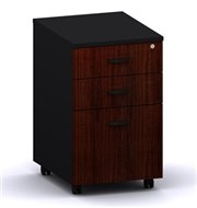 Ddk Accent 2 Drawer And File Mobile Pedestal 406 X 510 X 670Mm Redgum/Black