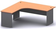 Ddk Accent Radial Workstation 2 Piece Left Hand Return 1800 X 750 / 1800 X 600 X 725Mm Is/Crownbeech