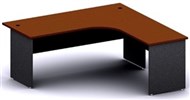 Ddk Accent Radial Workstation 2 Piece Right Hand Return 1800 X 750 / 1800 X 600 X 725Mm Is/Cherrywood