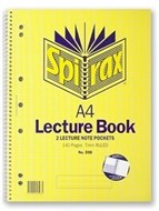 Spirax 598 Side Opening A4 140 Page Lecture Book With Pocket