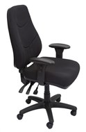 Rapidline Lander Operator Chair 24/7 High Back Fabric Black