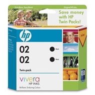 Hp Ce015Aa No 02 Ink Cartridge Pack 2 Black