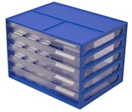 Italplast I 326Fbb Fruit A4 Document Cabinet 5 Drawer Blueberry