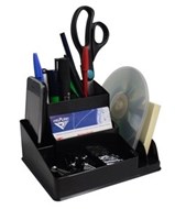 Italplast I 35Blk Desk Organiser Black