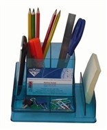 Italplast I 35Tbl Desk Organiser Tinted Blue