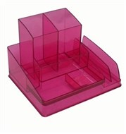 Italplast I 35Tpk Desk Organiser Tinted Pink