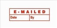 Deskmate Pre-Inked Stamp Emailed Date And By… Red