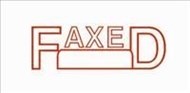 Deskmate Pre-Inked Stamp Faxed Date Red