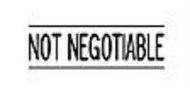 Deskmate Pre-Inked Stamp Not Negotiable Black